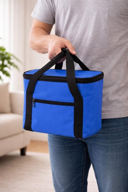 16 Liter Blue Thermal Bag - Waterproof, High Insulation Picnic/Camping Bag