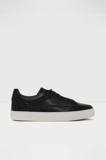 ADISON-TR - Gerçek Deri Siyah Erkek Sneaker