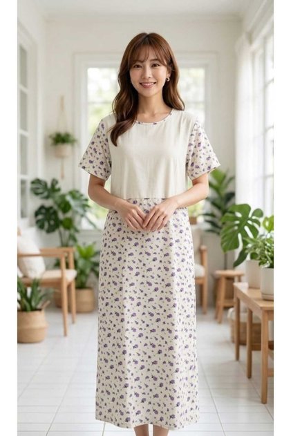 Nightgown women's soft cotton nightgown special short sleeve
