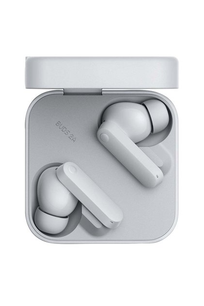 Buds 2a 42dB Active Noise Cancellation In-Ear Headphones With Transparency Mode,IP54, Chat GPT Integration - Light Grey