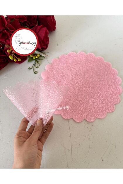 20'li Karlı Dilimli Kesilmiş Organze Tül 26 cm