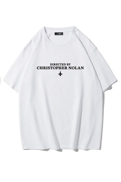 Unisex oversize directed by christopher nolan t-shirt (white)
