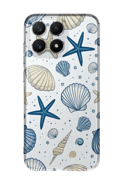 Xiaomi 17 Compatible Transparent Phone Case with Shell and Star Pattern