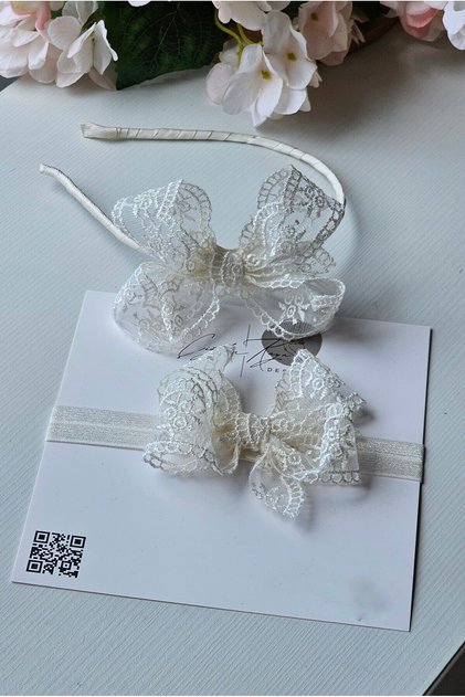 Lace Bow Mother and Baby Maternity Crown, Maternity Crown
