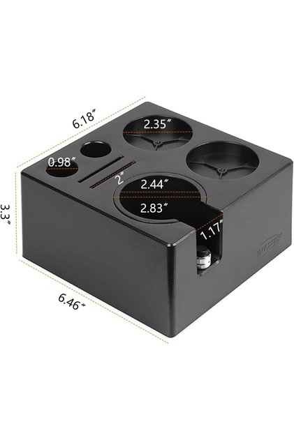 Black IKAPE 7 in 1 Espresso Knock Box 51/54/58MM Coffee Accessories Storage Organizer Universal Fit