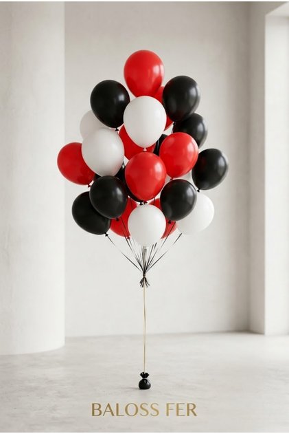 Red Black White Balloon Set 20 Pieces Birthday Party Decoration Stylish