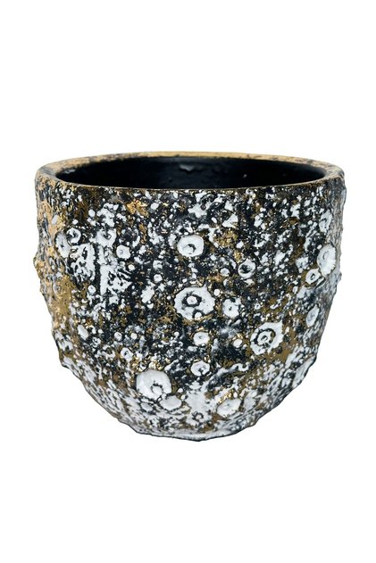 Cream Nordic Style Black Color Bohemian Ceramic 12x12 cm Cube Vase Trend for Table Shelf Office Hotel Home Decor