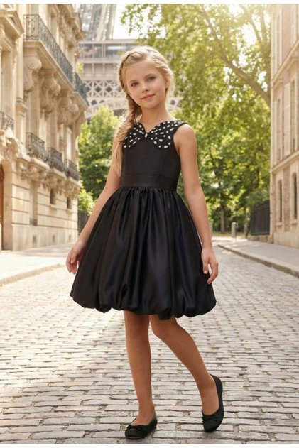 Li̇mi̇ Girl's Soft Satin Fabric Balloon-Lined Sports Evening Dress