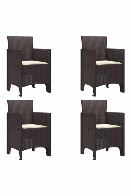 Scaun pentru Grădină 4 pcs Maro Dimensiune: 53 x 49 x 85 cm