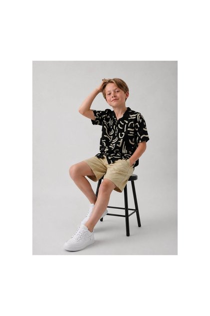 Men's Flamingo Linen Shirt Seasonal Gabardine Shorts Suit