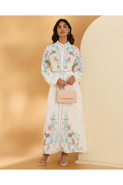 Women White Printed Casual Dress