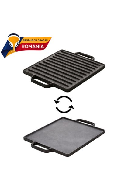 Placă reversibilă din fontă 220 x 220 mm