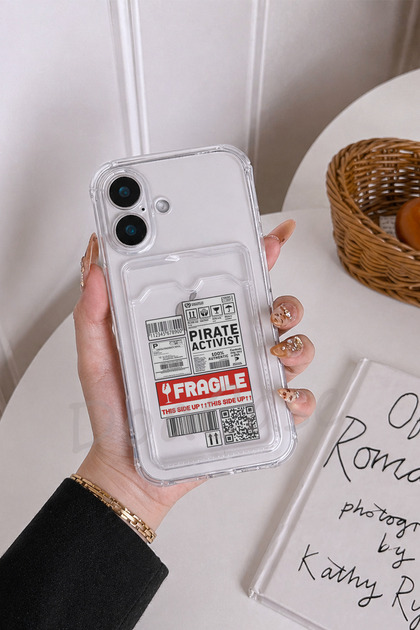iPhone 16 Uyumlu Kartlıklı Şeffaf Kılıf Köşe ve Kamera Korumalı Darbe Emici Silikon Kılıf
