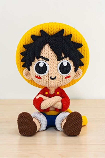 One Piece - Monkey D. Luffy Yün Örgü Görünümlü Figür