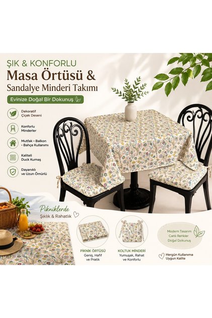 MASA ÖRTÜSÜ VE SANDALYE MİNDERİ