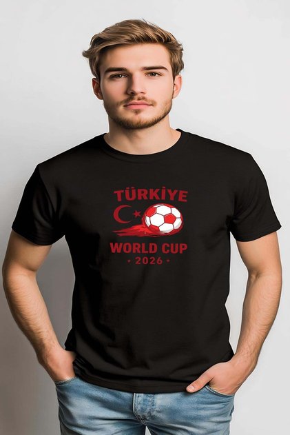 Turkey Designed World Cup 2026 Black T-Shirt