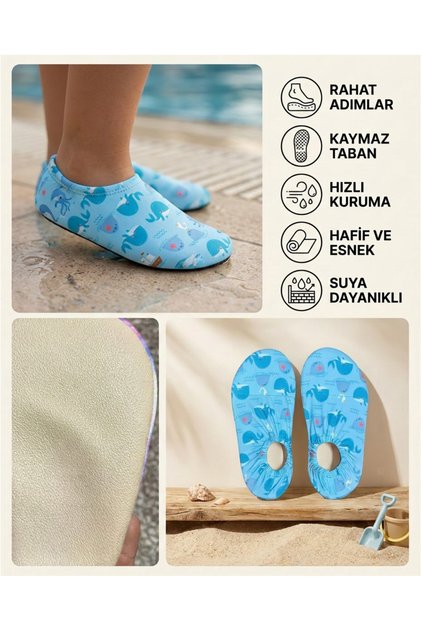 Boys' Sea Shoes with Non-Slip Soles for Pool and Beach