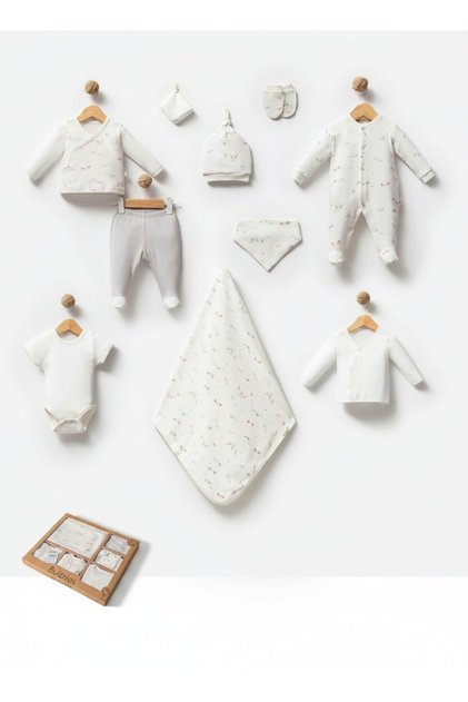 Cute Forest Friends Patterned 10 Piece Newborn Baby Set