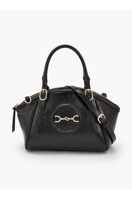 Textured Tote Bag with Detachable Strap