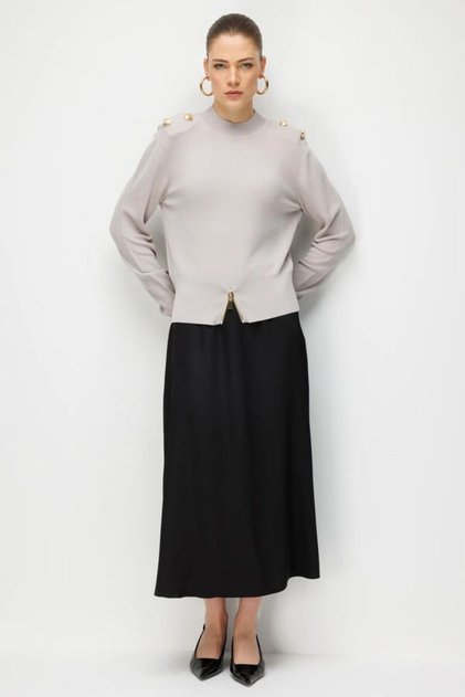 YENİ KADIN Vatkalı Fermuarlı Tunik 3620T4863