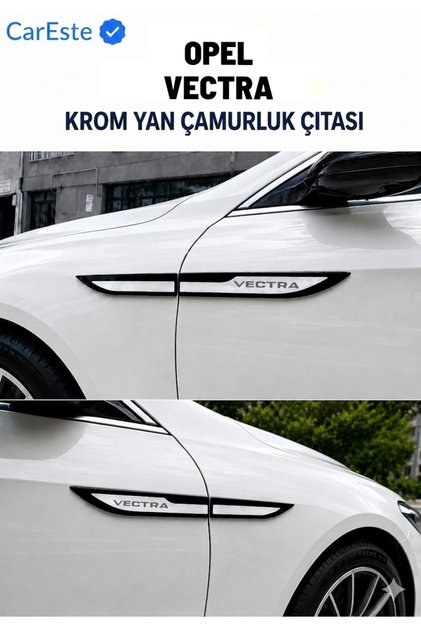 Opel Vectra Krom Yan Çamurluk Çıtası 4 Parça ABS Krom Görünümlü Araç Aksesuarı