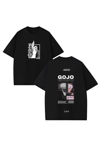 Jujutsu Kaisen Anime Printed Unisex Oversize Cut 100% Cotton Crew Neck T-Shirt