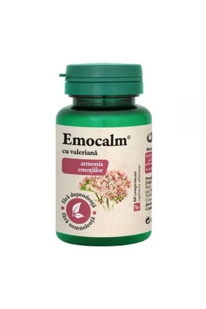 Emocalm cu valeriana, 60 comprimate,