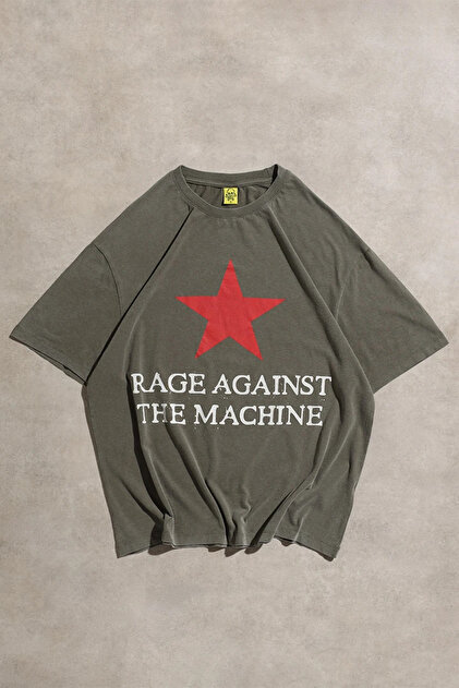 Overdrive Rage Against The Machine Oversize Asit Yıkamalı Unisex