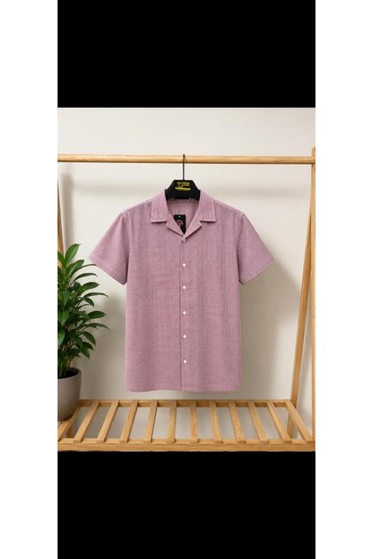 Keten Summer ApaÅŸ Collar Men's Shirt_11