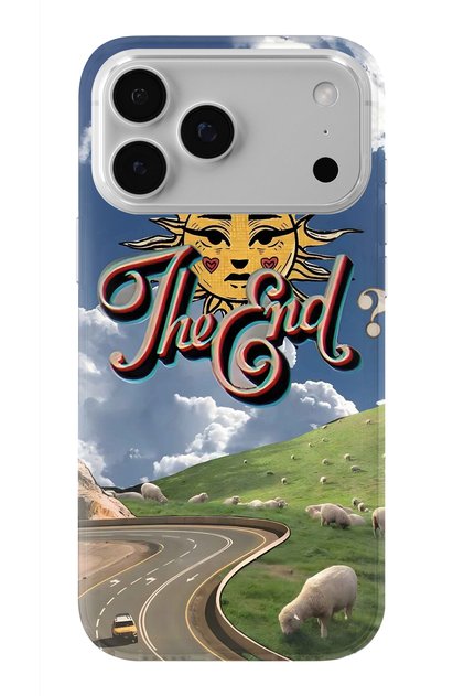 iPhone 18 Pro Max Compatible Retro Sun Path Pattern Transparent Phone Case