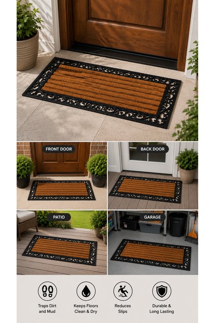 Grand Coir & Rubber Large Doormat 45x120cm