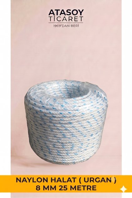 Naylon Halat ( Urgan ) 8 mm 25 Metre