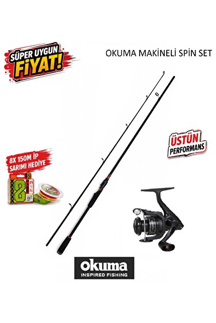 【新品】Widesea 7点フルセット valkyrie 1.8m Çantalı Motorlu Spin Olta Seti Silikon Rapala Misina