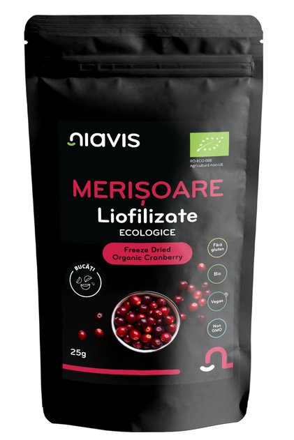 Merisoare Liofilizate Bucati Ecologice/Bio 25g