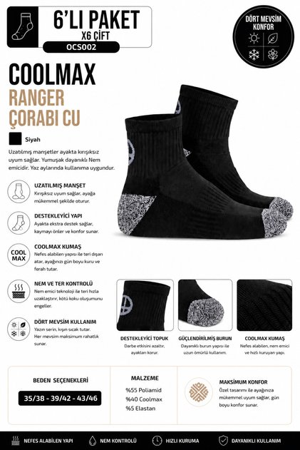 Coolmax All Season Socks CU