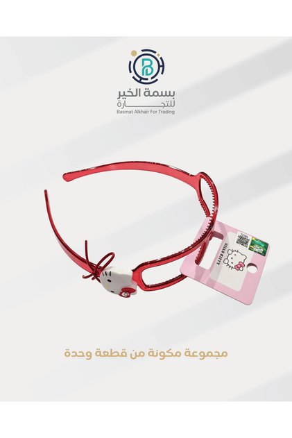 طوق شعر قطعة وحدة للفتيات مطبوعة برسومات شخصية كرتونية هالو كاتي