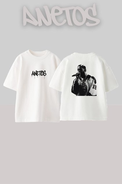 تي شيرت أبيض كبير الحجم مطبوع بتصميم Drake Rapper_4 للجنسين