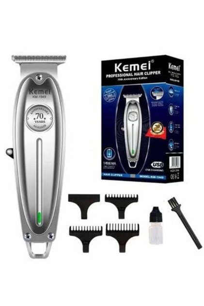 Original KM-1949 Professional Rechargeable and Cordless Hair Clipper Runtime: 120 min Trimmer for Men (Silver)