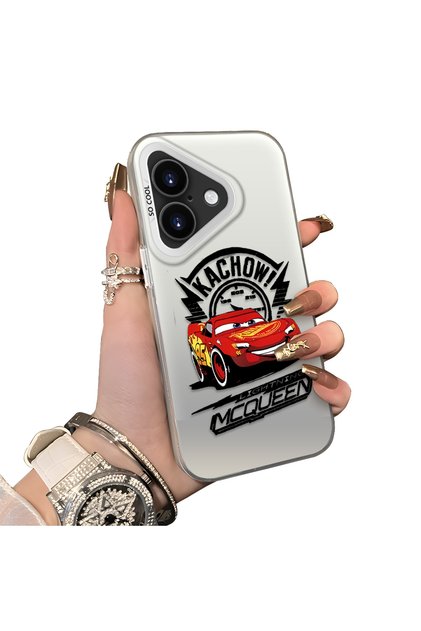 iPhone 17 Compatible Hard Acrylic Back Silicone Edge Lens Protection Case