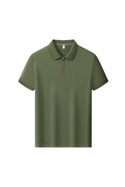 Arw98306 Seri̇ntutan--High Quality Men's Polo Neck Tshirt with Zipper