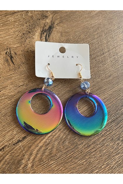 Blue Transparent Acrylic Style Earrings