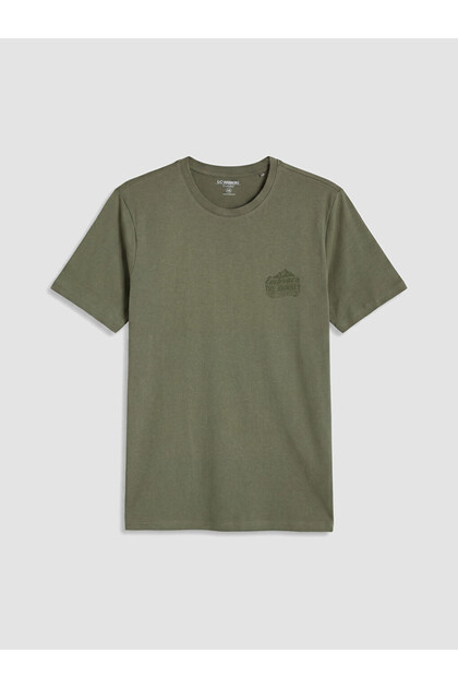 Ανδρικό T-shirt με στρογγυλή λαιμόκοψη και στάμπα