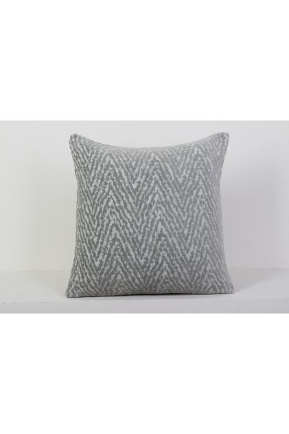 Gray Zigzag Textured Decorative Throw Pillow Cover