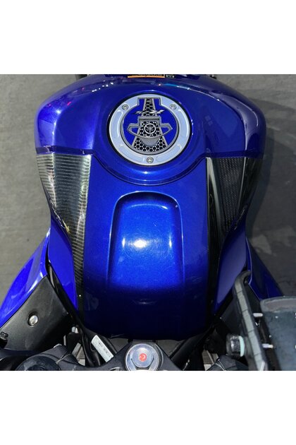 Yamaha yzf-r25 tank top carbon sticker label model 2 pieces right left