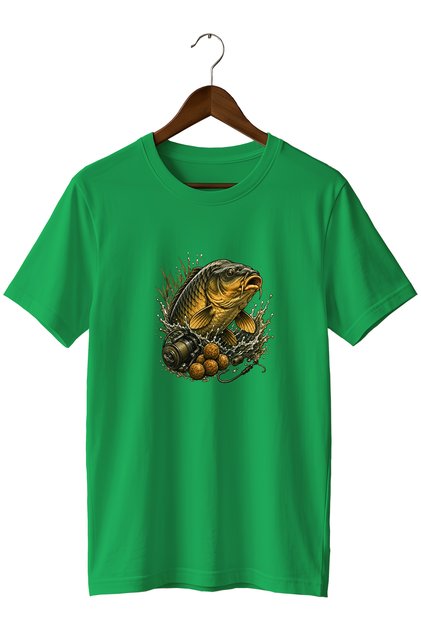 Unisex Carp Fish Printed T-Shirt – Angling and Outdoor Themed Crew Neck