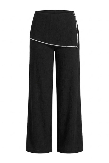 Sequined Skirt Pants Black