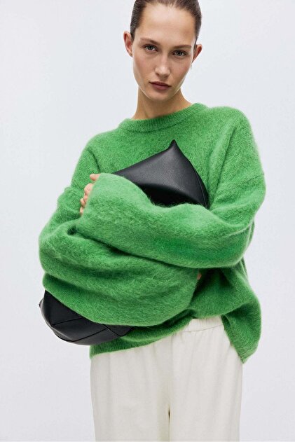 Oversized mohair-blend jumper