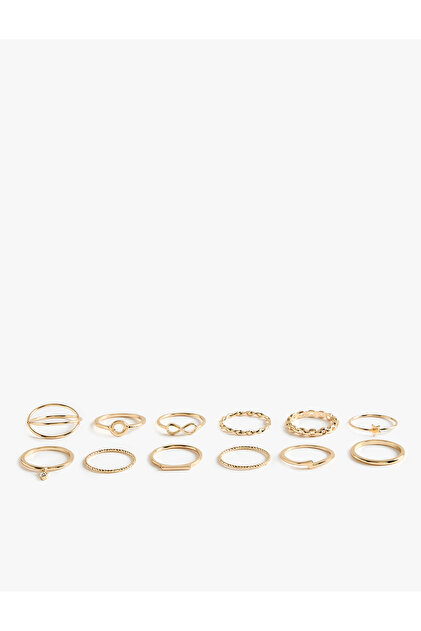 Stone Twisted 12-Piece Ring Set