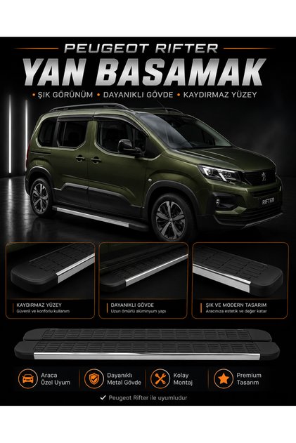 RİFTER-COMBO-BERLİNGO-PROACE-DOBLO KROM YAN BASAMAK