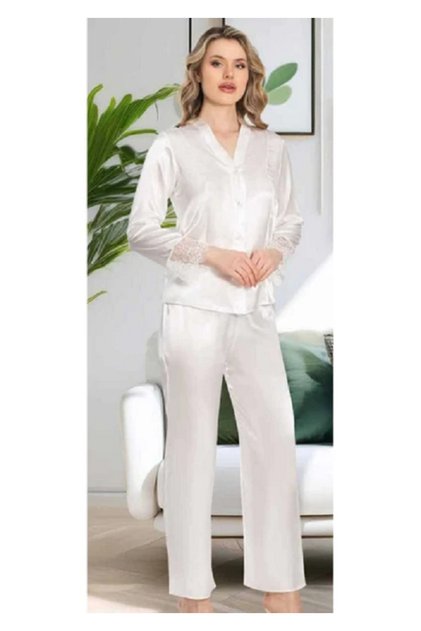 6 Piece Dowry Satin Nightgown Set Lace Robe Pajama Shorts Undershirt Long Sleeve Pajama Set | 6-Piece Bridal Dowry Set Underwear Set